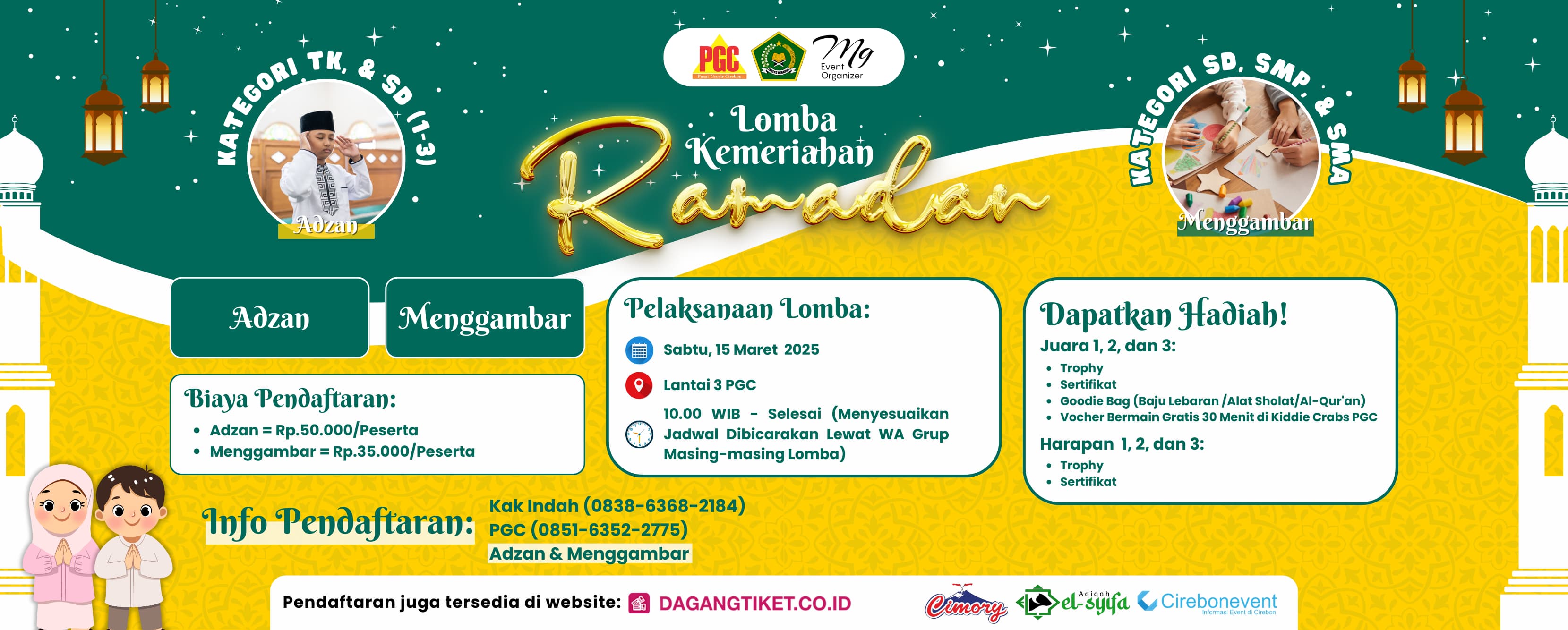 Banner Lomba Kemeriahan Ramadhan (Adzan & Menggambar)